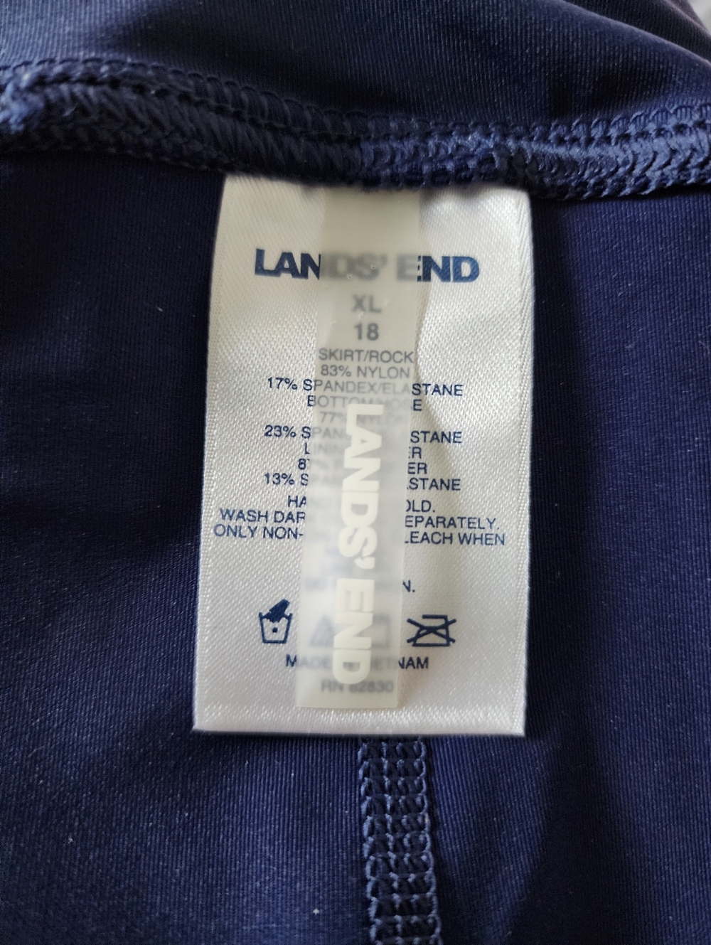 Lands' End Modest Swim Skirt With Leggings Women's XL 18 Navy Blue - Picture 3 of 5
